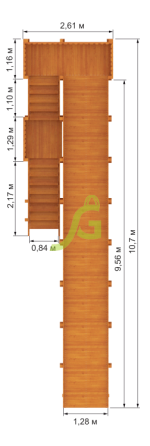 Зимняя горка “IgraGrad Snow Fox”, скат 10 м