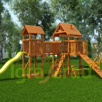 Зимняя горка “IgraGrad Snow Fox (Домик)”, скат 10 м