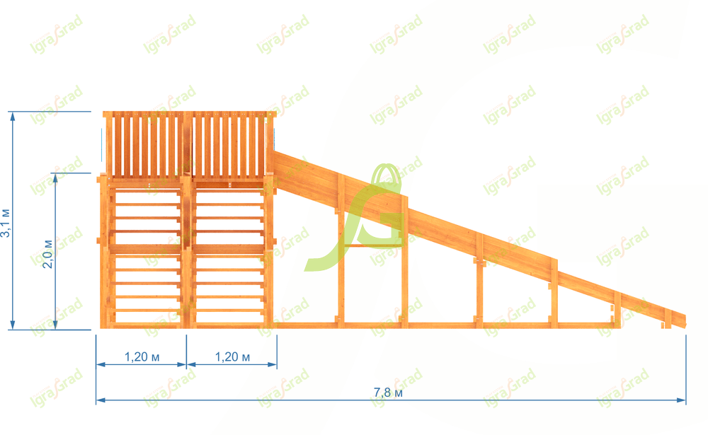 Зимняя горка “IgraGrad Snow Fox”, скат 5,9 м (мод.2) Зимняя горка “IgraGrad Snow Fox”, скат 5,9 м (мод.2)
