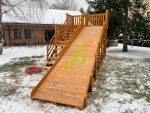 Детская деревянная зимняя горка “IgraGrad Snow Fox”, скат 5,9 м