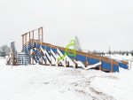 Зимняя деревянная горка “IgraGrad Snow Fox 12 м” с двумя скатами мод.4