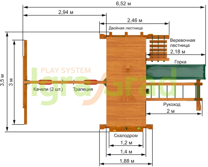 Детская площадка IgraGrad Крепость Фани с рукоходом (Домик) Детская площадка IgraGrad Крепость Фани с рукоходом (Домик)