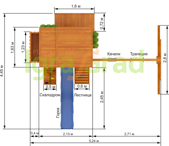 Детская площадка IgraGrad Клубный домик 3 Luxe Детская площадка IgraGrad Клубный домик 3 Luxe