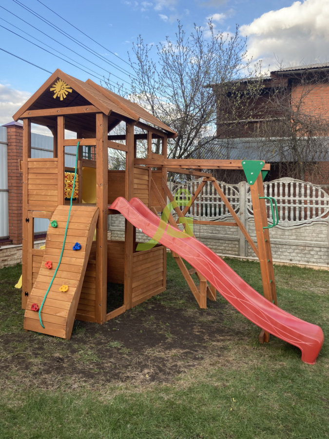 Детская площадка IgraGrad Клубный домик 2 с трубой и рукоходом Детская площадка IgraGrad Клубный домик 2 с трубой и рукоходом