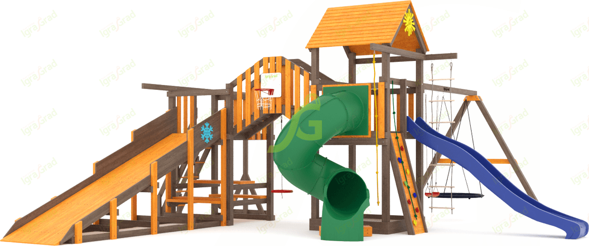 Всесезонная площадка IgraGrad С Мостик 1 с трубой SF1 Всесезонная площадка IgraGrad С Мостик 1 с трубой SF1