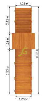 Заливная горка “IgraGrad Snow Fox Start с крышей”, скат 4 м
