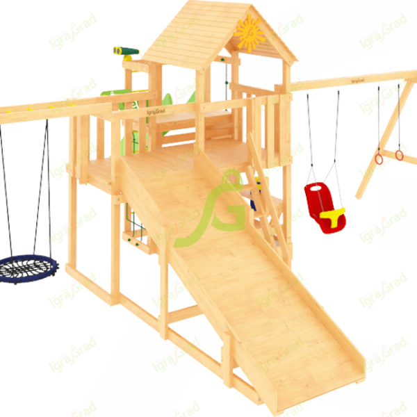Детская площадка IgraGrad Крафт Pro 4 с зимней горкой