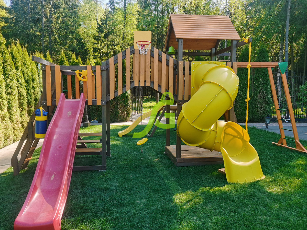 Детская площадка IgraGrad Панда Фани Мостик 2 с трубой Детская площадка IgraGrad Панда Фани Мостик 2 с трубой