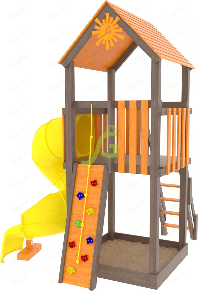 Детская площадка IgraGrad Панда Фани Tower с трубой Детская площадка IgraGrad Панда Фани Tower с трубой