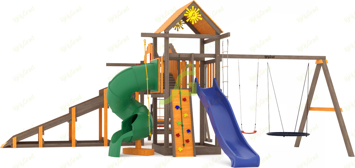 Всесезонная площадка IgraGrad С Мостик 1 с трубой SF1 Всесезонная площадка IgraGrad С Мостик 1 с трубой SF1