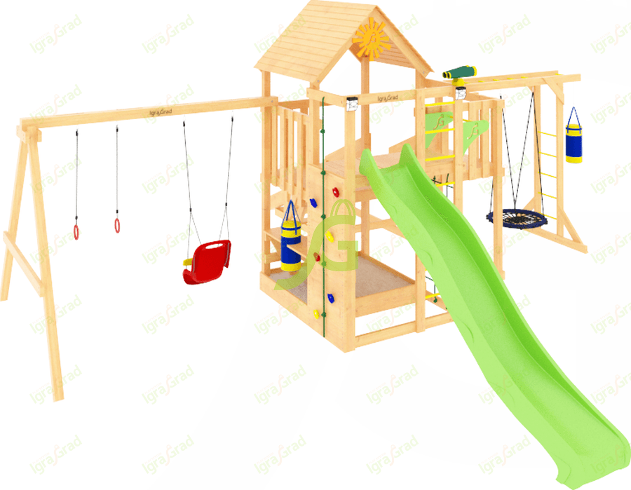 Детская площадка IgraGrad Крафт Pro 2 с зимней горкой Детская площадка IgraGrad Крафт Pro 2 с зимней горкой
