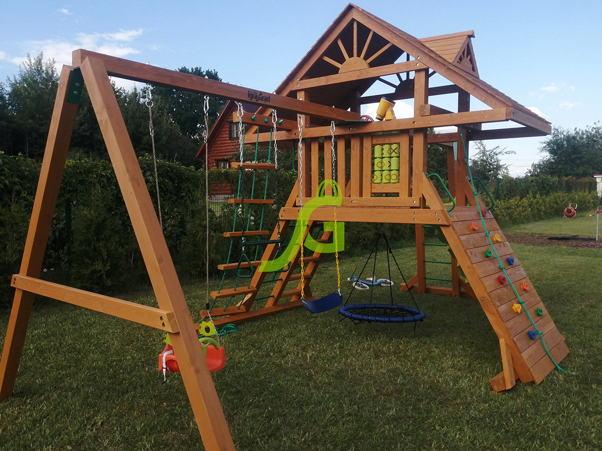 Детская площадка IgraGrad Крепость Фани с рукоходом (Дерево) Детская площадка IgraGrad Крепость Фани с рукоходом (Дерево)