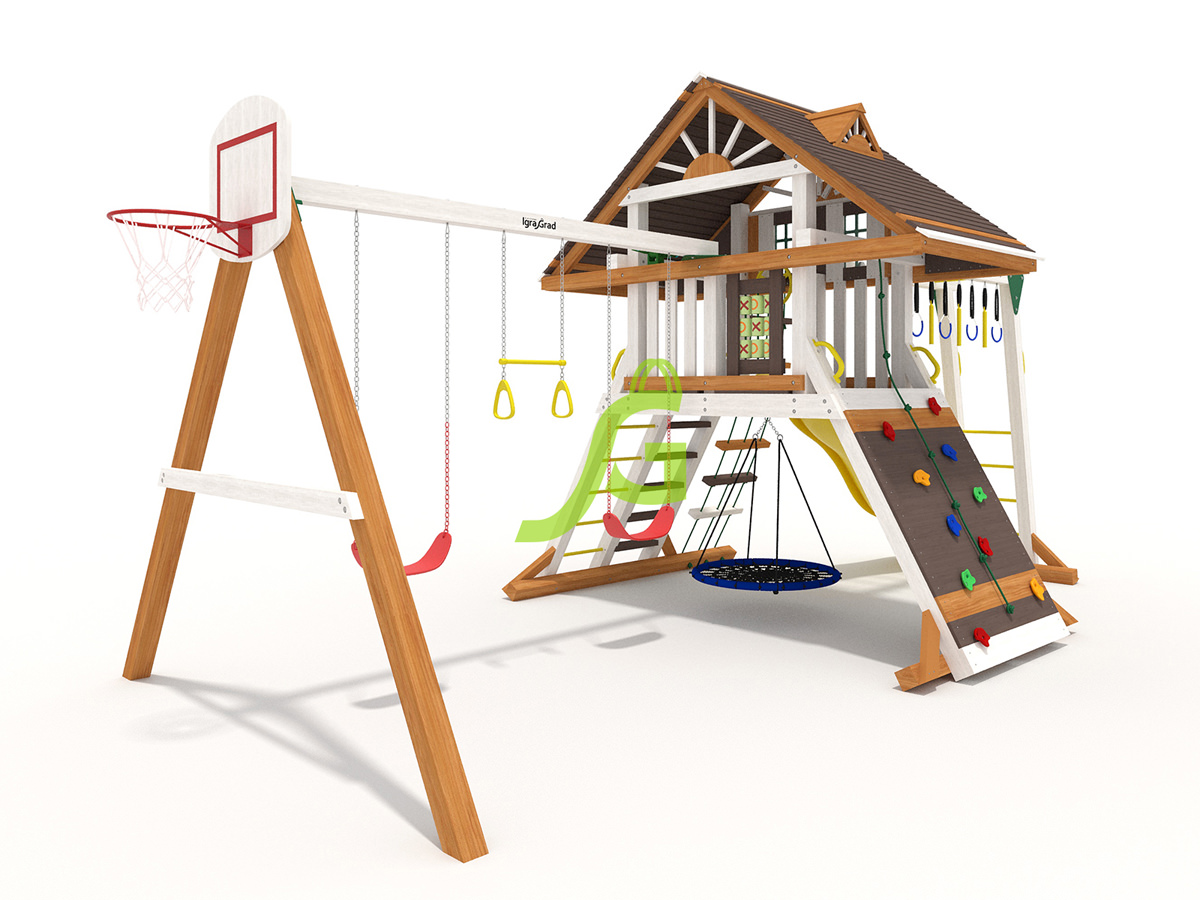 Детская площадка IgraGrad Крепость Фани с рукоходом (Домик) мод.2 Детская площадка IgraGrad Крепость Фани с рукоходом (Домик) мод.2