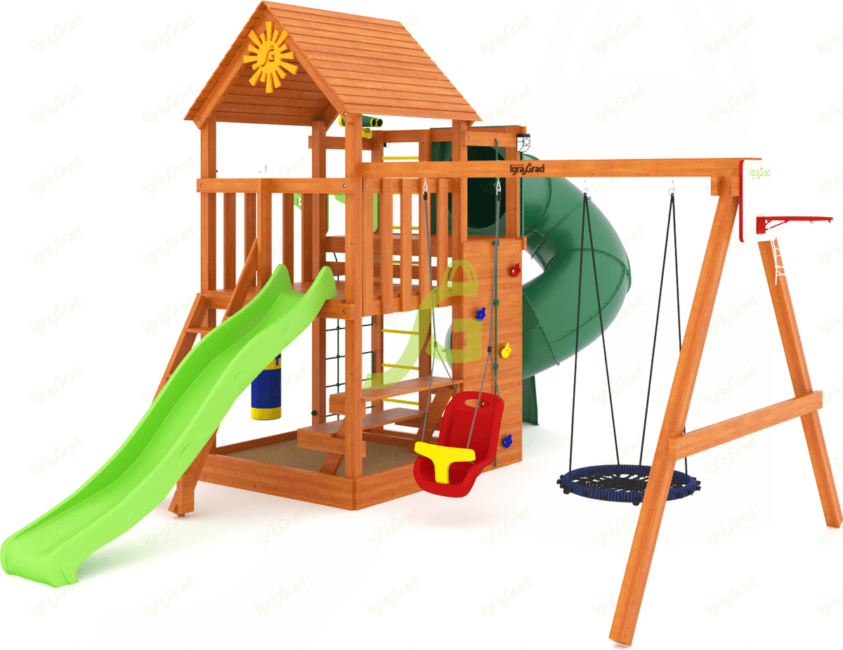 Детская площадка IgraGrad Крафт Pro 3 с трубой мод.2 Детская площадка IgraGrad Крафт Pro 3 с трубой мод.2