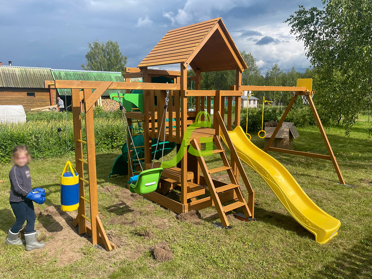 Детская площадка IgraGrad Крафт Pro 4 с трубой мод.2 Детская площадка IgraGrad Крафт Pro 4 с трубой мод.2