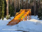 Зимняя горка “IgraGrad Snow Fox”, скат 8 м