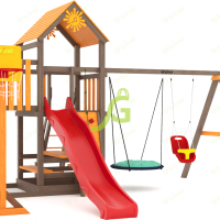 Детская площадка IgraGrad Панда Фани с балконом мод.2