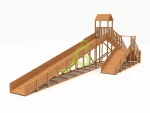 Зимняя деревянная горка “IgraGrad Snow Fox 12 м” с двумя скатами