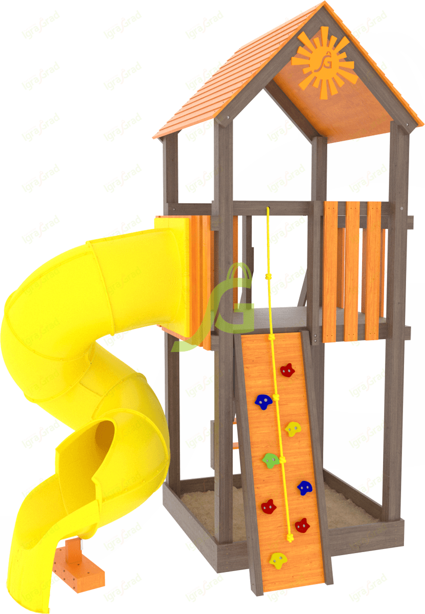 Детская площадка IgraGrad Панда Фани Tower с трубой Детская площадка IgraGrad Панда Фани Tower с трубой
