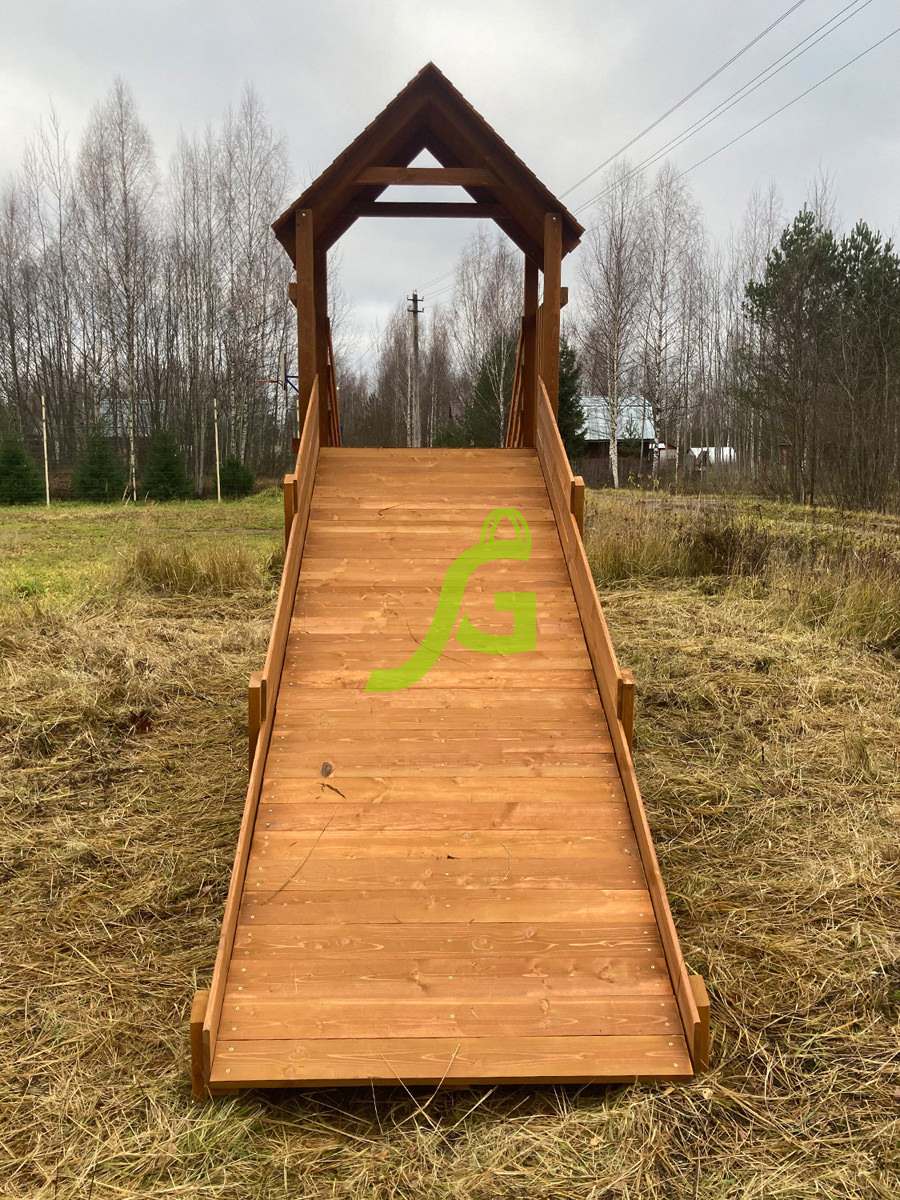 Заливная горка “IgraGrad Snow Fox Start с крышей”, скат 4 м Заливная горка “IgraGrad Snow Fox Start с крышей”, скат 4 м