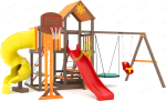 Детская площадка IgraGrad Панда Фани с балконом и трубой