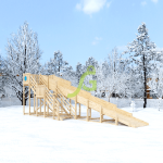 Зимняя горка “IgraGrad Snow Fox”, скат 10 м, без окраски