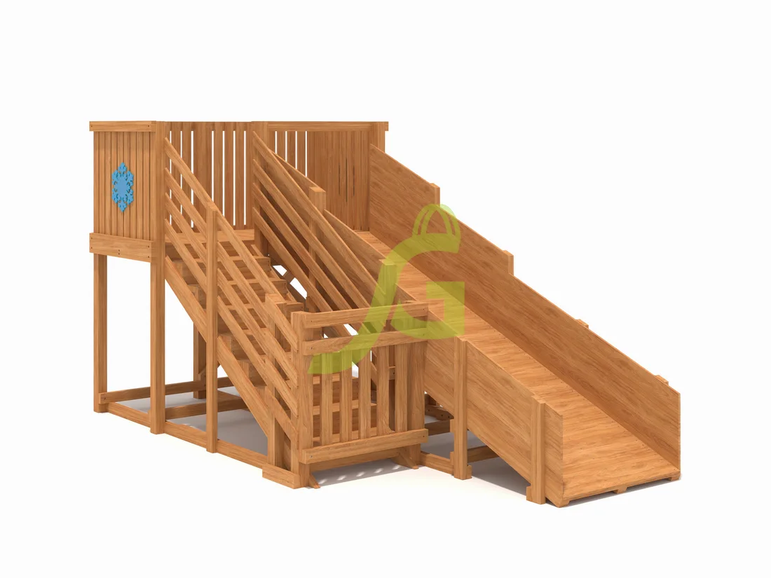 Деревянная зимняя горка “IgraGrad Snow Fox”, скат 4 м Деревянная зимняя горка “IgraGrad Snow Fox”, скат 4 м