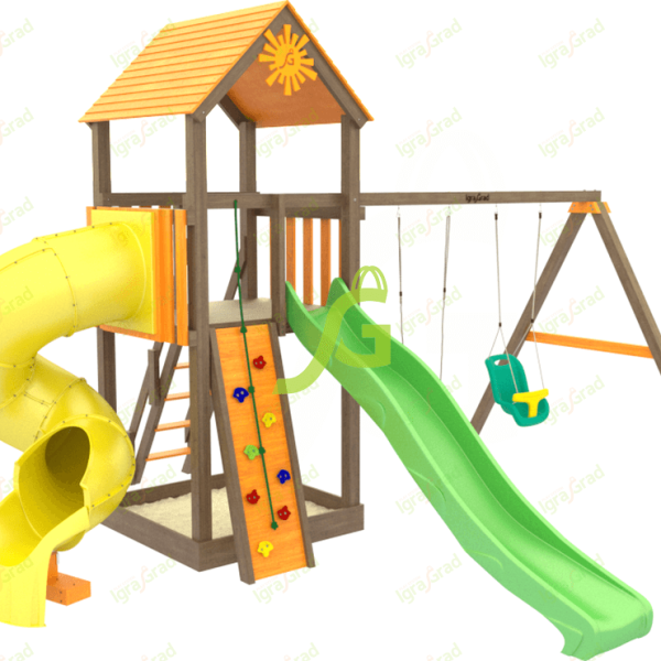 Детская площадка IgraGrad Панда Фани с винтовой трубой