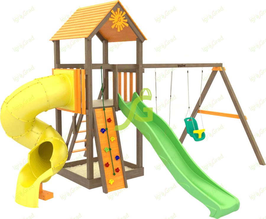 Детская площадка IgraGrad Панда Фани с винтовой трубой Детская площадка IgraGrad Панда Фани с винтовой трубой