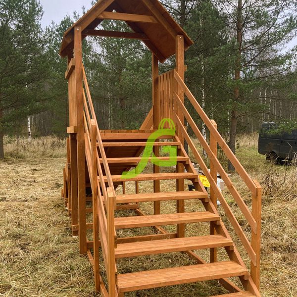 Заливная горка “IgraGrad Snow Fox Start с крышей”, скат 4 м