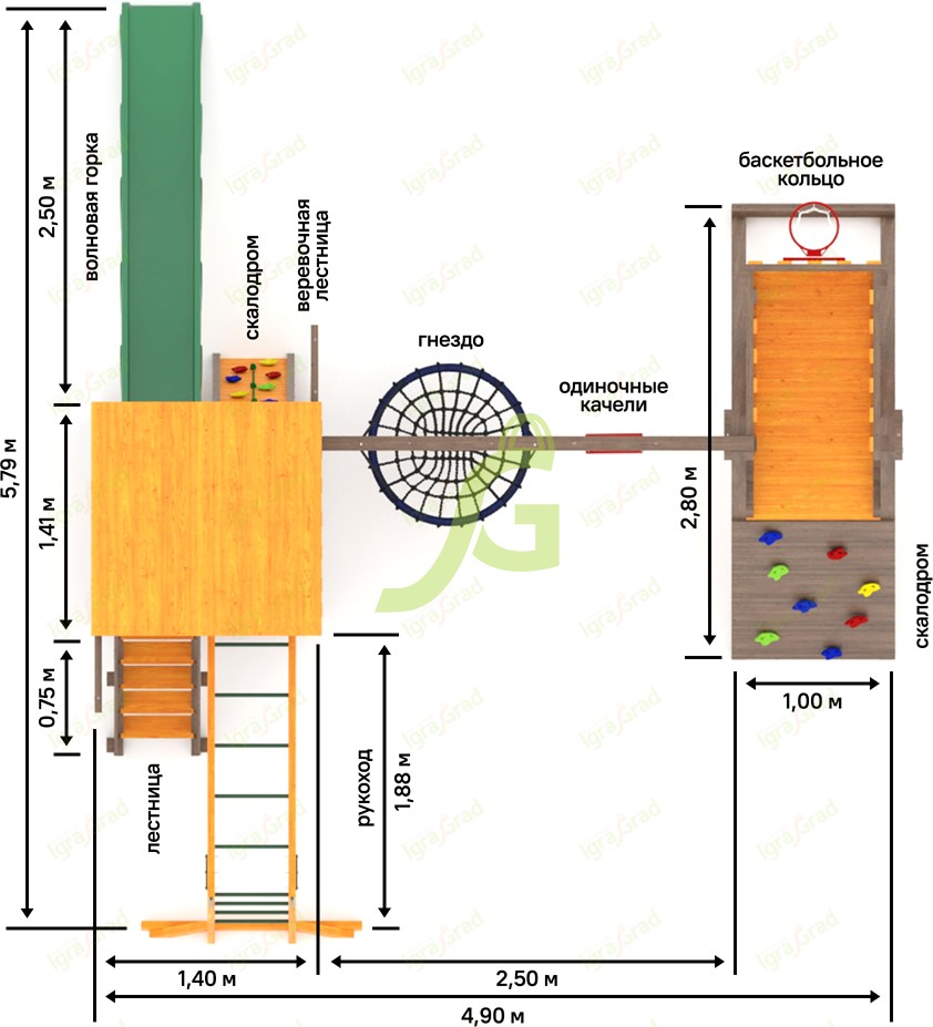 Детская площадка IgraGrad Панда Фани Gride мод.2 Детская площадка IgraGrad Панда Фани Gride мод.2