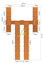 Зимняя горка “IgraGrad Snow Fox”, 4 ската