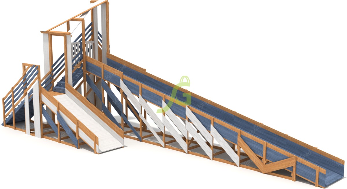 Зимняя деревянная горка “IgraGrad Snow Fox 12 м” с двумя скатами мод.3 Зимняя деревянная горка “IgraGrad Snow Fox 12 м” с двумя скатами мод.3