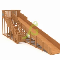 Зимняя горка “IgraGrad Snow Fox (Домик)”, скат 10 м