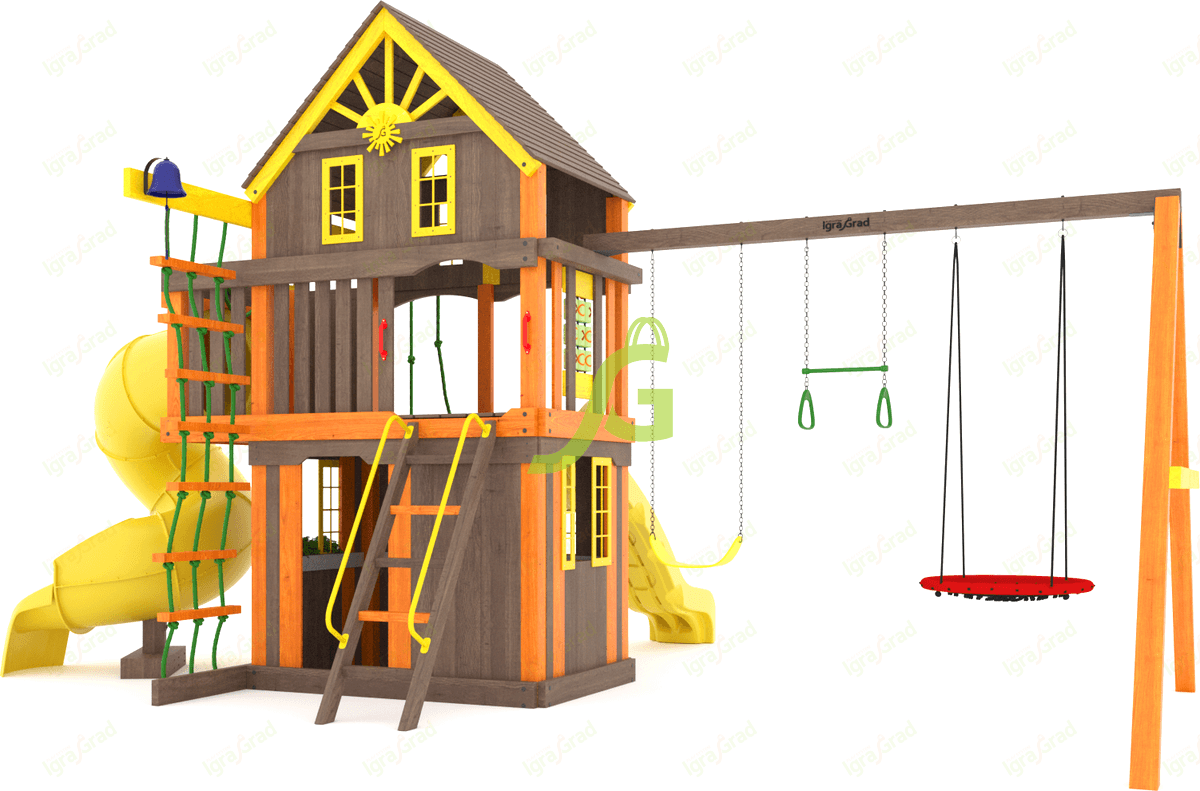 Детская площадка IgraGrad Шато 2 с трубой (Домик) мод.2 Детская площадка IgraGrad Шато 2 с трубой (Домик) мод.2