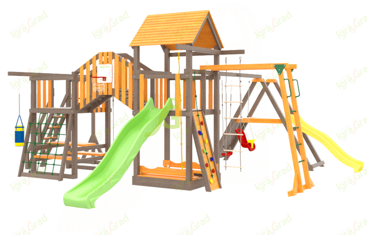 Детская площадка IgraGrad Панда Фани Мостик 2 Детская площадка IgraGrad Панда Фани Мостик 2