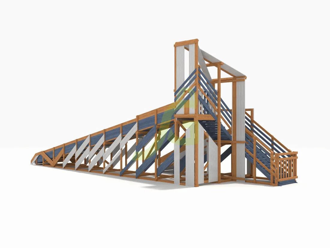 Зимняя деревянная горка “IgraGrad Snow Fox 12 м” с двумя скатами мод.3 Зимняя деревянная горка “IgraGrad Snow Fox 12 м” с двумя скатами мод.3