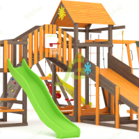 Всесезонная площадка IgraGrad С Мостик 2 с трубой SF