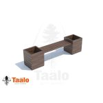 Серия R модель 2 – скамья с кадками для растений