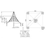 Серия kbt «ПИРАМИДА» 2.7м. из армированного каната