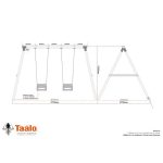 Серия O модель 2 – качели с деревянными сидениями со спинкой