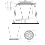 Серия kbt сидение качели гнездо круглое из армированного каната