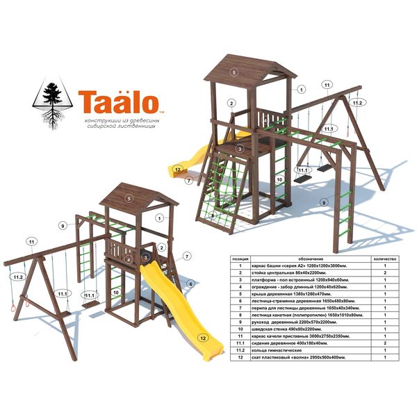 Серия А2 модель 3/1, детская игровая – спортивная конструкция Серия А2 модель 3/1, детская игровая – спортивная конструкция