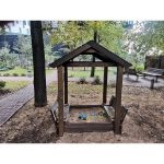 Серия P модель 1 – песочница с крышкой «трансформер» и теневым навесом