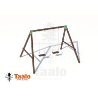 Серия O модель 2 – качели с деревянными сидениями со спинкой