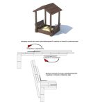 Серия P модель 1 – песочница с крышкой «трансформер» и теневым навесом