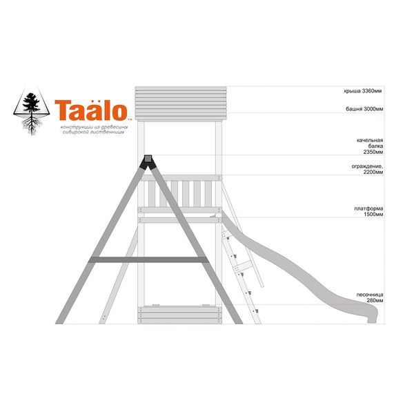 Серия А3 модель 2, детская игровая – спортивная конструкция Серия А3 модель 2, детская игровая – спортивная конструкция