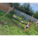 Серия O1 модель 1 – качели с сидениями на канатах (конструктор) для частных владений