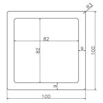 Столб опорный DENPASAR 100х100х2900 Черный (без фактуры дерева)