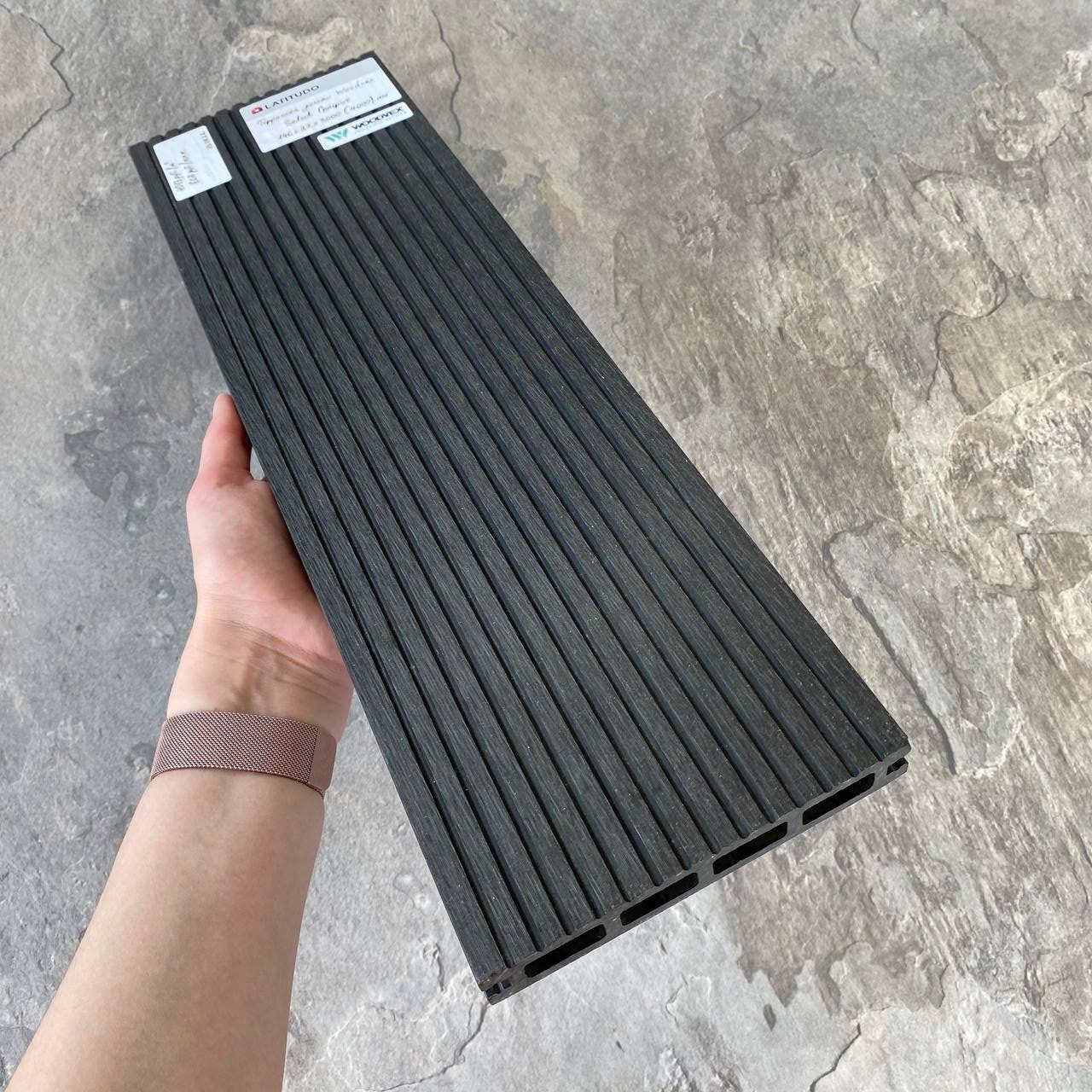 Террасная доска Woodvex Select 146х22х4000 Графит Террасная доска Woodvex Select 146х22х4000 Графит